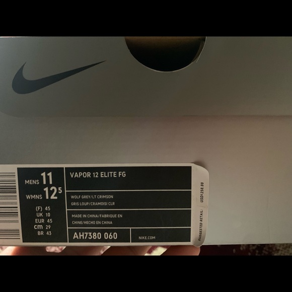 Nike Mercurial Vapor 12~Grey & Orange~ Size 11 - Picture 2 of 3